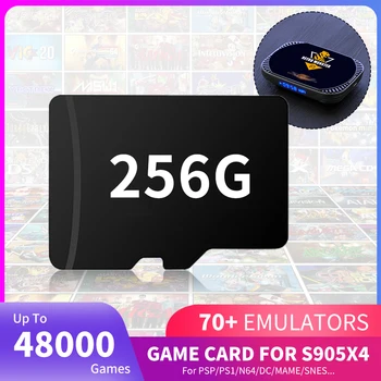  Micro Memory TF Card Для S905X4 Android TV Box / Игровая консоль Игровая карта Встроенная 48000 игр для PSP / PS1 / N64 / Sega Saturn / DC
