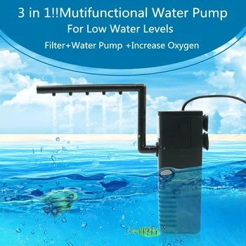Mini 3 в 1 Аквариумный фильтр 5 Вт 8 Вт Многофункциональный аквариум Аквариум Внутренний очиститель Погружной насос Спрей Водопад FA015