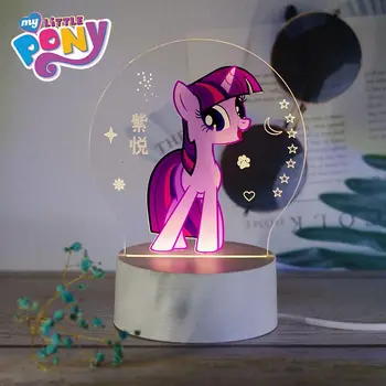 My Little Pony 3D Ночной Свет Атмосфера Свет Настольная Лампа Yunbao Rourou Персонаж Окружающий Детский Подарок На День Рождения