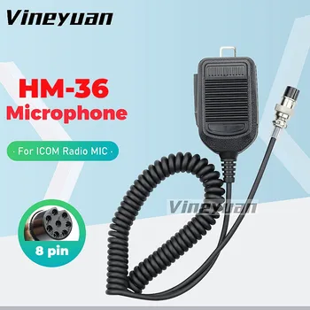 NEW 8-контактный автомобильный радиоприемник микрофонный динамик HM-36 ручной микрофон для ICOM IC-718 IC-775 IC-7200 IC-7600 IC-25 IC-28 Автомобильное радио Мобильное радио