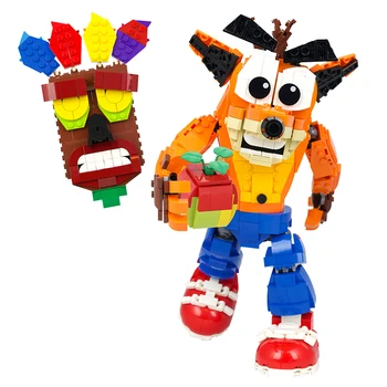 NEW Разбившийся Bandicooted Building Block Set Игра Сумка главного героя Beaver Model Животные игрушки для детей Подарки на день рождения