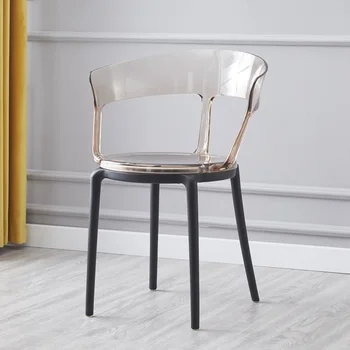 Nordic Прозрачные обеденные стулья Офисный ресторан Современные обеденные стулья Эргономичный минималистичный лаунж Stoel Акриловая мебель