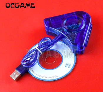 OCGAME Высококачественный конвертер контроллера Кабель игрового адаптера для PS2 для Playstation на ПК USB Прозрачный синий 0