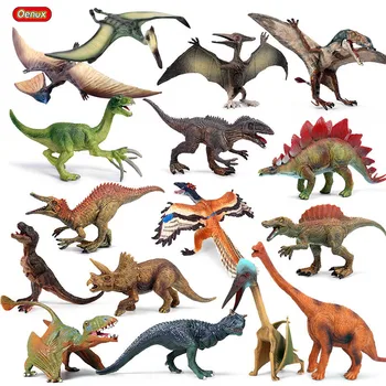 Oenux Savage Jurassic T-Rex Птеранодон Археоптерикс Спинозавр Мир динозавров ПВХ Фигурки Коллекция моделей Детская игрушка