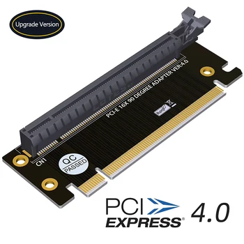 PCI Express 4.0 16-кратная райзер-карта PCI-E на PCI-E 16X Разъемы 90 градусов Высокоскоростной адаптер преобразования PCIE X16 для сервера 1U 2U 0