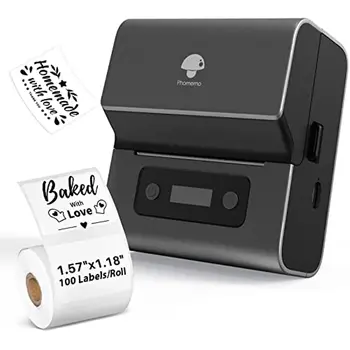 Phomemo M221 Thermal Wireless Label Printer Наклейка Мини-принтер Штрих-код Bluetooth Label Maker Ценник Принтеры Бесплатное приложение
