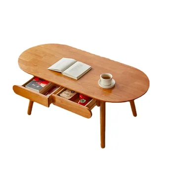 PQF Журнальный столик из массива дерева Гостиная Небольшой чайный столик Простой журнальный столик Тумба под телевизор