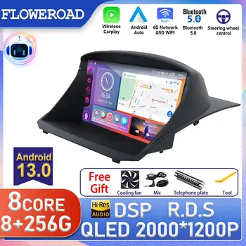 QLED 8Core 256G Android Для Ford Fiesta 2009 - 2015 Авто Радио Мультимедиа Радиоплеер GPS Навигация 4G 5G WIFI carplay auto 0