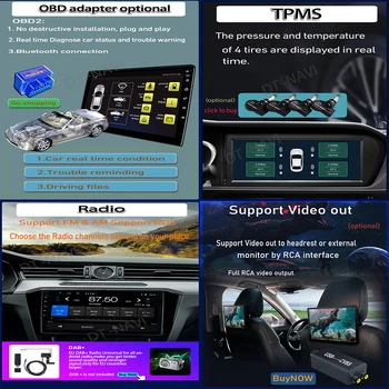 Qualcomm Android13 Carplay Для VW Passat b8 2015 - 2020 Автомагнитола Мультимедиа Видео Воспроизведение Навигация GPS Carplay BT No 2din dvd 3