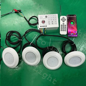 RGB светодиодный светильник для бассейна 12 Вт Bluetooth APP Control DC12V Наружный / Внутренний подводный свет Фонтан Ландшафтная лампа Piscina Luz Spotlight 1