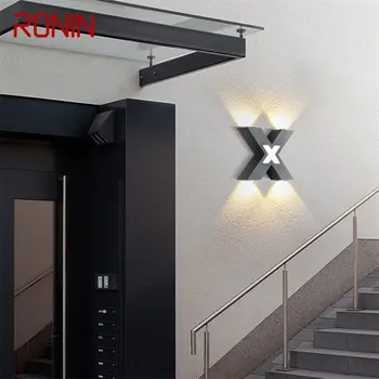 RONIN Наружный настенный светильник Современные светодиодные бра Лампа Водонепроницаемый IP65 X Оттенок Декоративный для дома Крыльцо Вилла