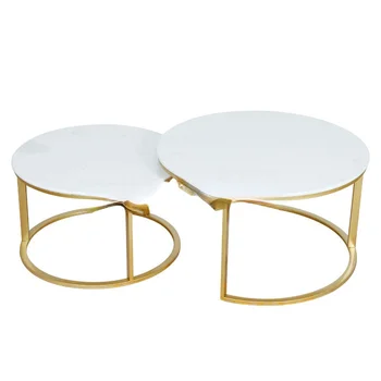 Sala de mesas de café de mármol de textura de madera combinación muebles mesa redonda de té mesa resistenteCD