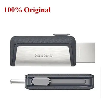 SanDisk usb 128 ГБ SDDDC2 Чрезвычайно высокоскоростной USB-накопитель USB 3.1 Type-C Dual OTG 64 ГБ 32 ГБ флэш-накопитель 256 ГБ 150 м/с 0