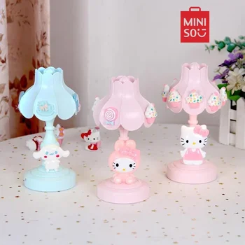 Sanrio Hello Kitty Kuromi Моя мелодия Цветок Ночник Аниме Мультфильм Настольная светодиодная настольная лампа Девочки Креативная детская игрушка Подарок