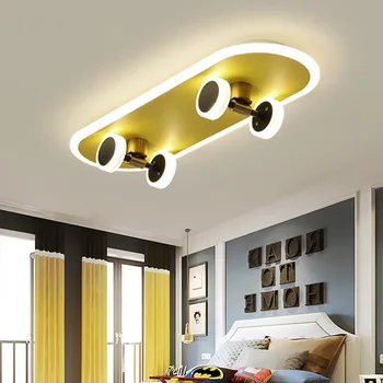 Scooter Design Декоративные светодиодные потолочные светильники Креативная люстра для детской комнаты Теплый мультяшный светильник для спальни