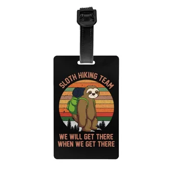 Sloth Hiking Team Багажная бирка для чемоданов Идентификационная этикетка крышки конфиденциальности 0