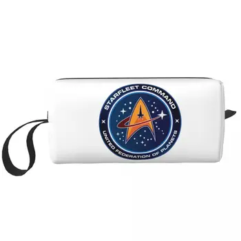Star Treks Starfleet Большая косметичка Косметичка Косметичка для путешествий Сумки для косметички Портативная сумка для туалетных принадлежностей для унисекс