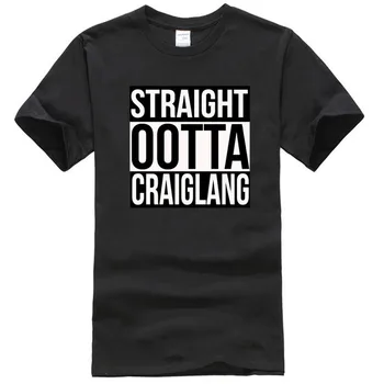 Straight Outta(Ootta) Craiglang STILL GAME Черная, белая или серая футболка
