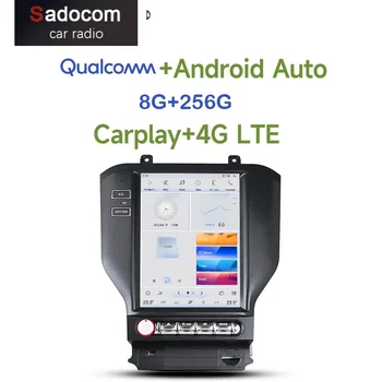 Tesla Qualcomm Carplay 4G LTE 360 Автомобильный DVD-плеер Android 11.0 8 + 256G LTE Bluetooth Wi-Fi GPS RDS Радио для Ford Mustang 2014-2018