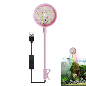  Turtle Tank Light 360-градусное вращающееся освещение для аквариума Яркое и энергосберегающее освещение 0