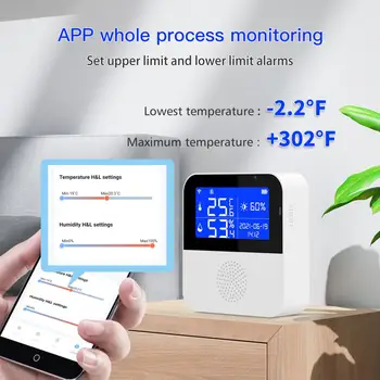 Tuya WiFi Датчик температуры и влажности Умный дом Внутренний термометр Гигрометр Smart Life APP Работа с Google Ассистентом 1