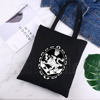 Twilight Большие женские сумки-шопперы Холщовые сумки через плечо Сумка для покупок с принтом Черные тканевые сумки Экологичный