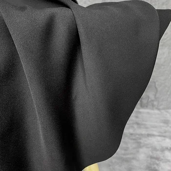 Twill Ткань Черный Хлопок Текстура Куртка Костюм Дизайнер Оптовая Ткань Для Diy Одежда Швейные Метры Хлопок Полиэстер Материал 3