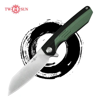 TWOSUN TS501 Складной нож G10 Ручка D2 Стальное лезвие Кемпинг Выживание На открытом воздухе Охота EDC Карманный инструмент для мужчин Самооборона