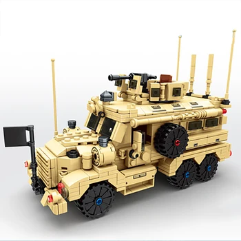 US Cougar MRAP Vehicle Строительные блоки Военные Вооруженные Армейские Автомобильные Кирпичи Солдаты DIY Набор Модель Детские Игрушки Детские Подарки Для Взрослых