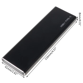USB-C M.2 Корпус жесткого диска B Ключ SATA SSD Считыватель к USB 3.0 Адаптер Алюминиевый Портативный