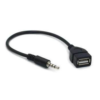 USB на 3,5 мм Jack Адаптер AUX на USB Адаптер Музыка Авто Стерео Мужской Дропшиппинг