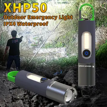 USB Перезаряжаемый светодиодный фонарик Бытовой мощный фонарик Телескопический зум Дальнобойные фонарики Открытый питьевой фонарик