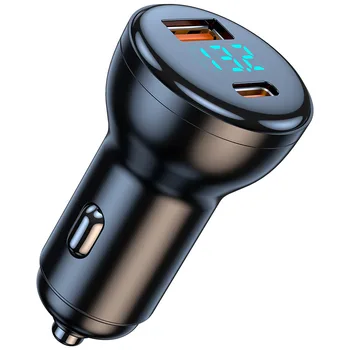 VVKYKO Автомобильное зарядное устройство 20 Вт PD Быстрая зарядка Двухпортовый адаптер для прикуривателей USB A & C 5