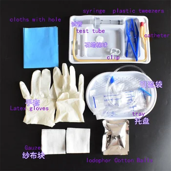 WETIPS Одноразовый набор для стерильной катетеризации из латекса объемом 1000 мл, мужской и женский дренажные мешки, набор сумок для сбора медицинских катетеров