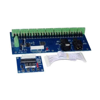 WS-DMX-27CH-LED RGB Контроллер Цифровой дисплей Светодиодный диммер 1A * 27CH Декодер DC12V-24V RGB контроллер для лампы