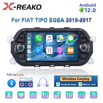 X-REAKO 2+64G Авто Радио Плеер Android 12.0 WIFI Carplay + Android Авто GPS Навигация Для Fiat Tipo Egea 2015-2017 Авто Стерео RDSNO DVD 0