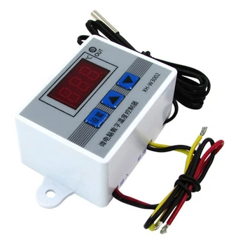 XH-W3002 Микрокомпьютерный цифровой термостат с датчиком Термостат Heat Cool Temperature Переключатель управления