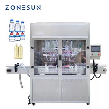  ZONESUN Автоматическая пневматическая высокоскоростная линия по производству напитков Парфюмерия, пиво, питьевая вода, молоко, масло, разливочная машина Поставщик