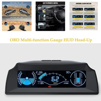Авто OBD Многофункциональный датчик HUD Head-Up Цифровой спидометр высокой четкости Универсальный автомобиль Модифицируемые аксессуары Часть