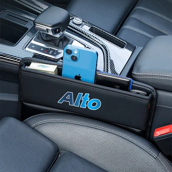  Автомобильное сиденье Зазор Органайзер Боковая сумка сиденья для Suzuki ALTO 2023 Зарезервированный зарядный кабель Отверстие Автомобильный аксессуар