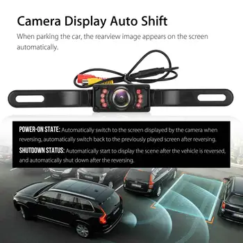 Автомобильные права Камера заднего вида Задняя вид HD Парковочная система Ночное видение 5-дюймовый автомобильный монитор TFT LCD экран HD цифровой