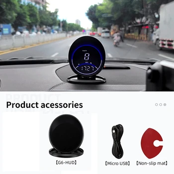  Автомобильный HUD Проекционный дисплей с GPS скоростью в час, цифровой GPS-спидометр, компас направления движения, сигнализация превышения скорости HD-дисплей 4