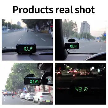  Автомобильный проекционный дисплей Дисплей скорости автомобиля Одометр GPS Цифровой спидометр Адаптивный датчик света Большой экран Дизайн Компактный размер 1