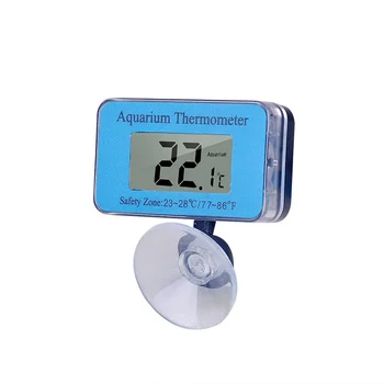 Аквариум Водонепроницаемый термометр ЖК-дисплей Цифровой аквариум Погружной термометр Контроль температуры с присоской 5
