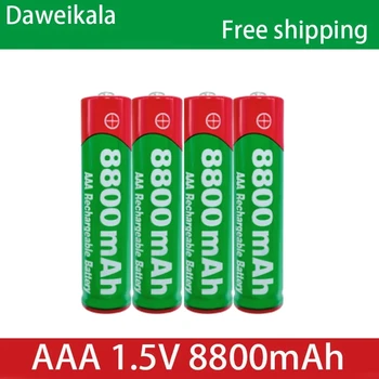 Аккумуляторная батарея высокой емкости 1,5 В AAA 8800 мАч AAA 1,5 В щелочная аккумуляторная батарея для светодиодной игрушки MP3 Бесплатная доставка