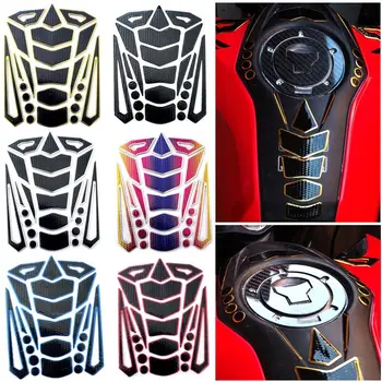 Аксессуары для мотоциклов Протекторная накладка Аксессуары для модификации Наклейки на топливный бак мотоцикла 3D Наклейки с рыбьей костью Coloful Edge