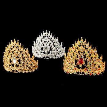 Аксессуары для расчески для волос в этническом стиле с красочной короной из драгоценных камней Тайские ювелирные изделия