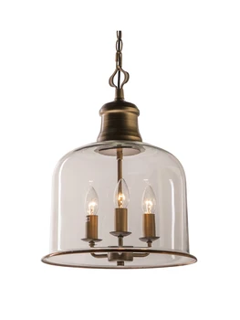 американский ретро старая простая личность прозрачная стеклянная люстра теплый свет в спальне столовая лампа дизайнерские лампы 4