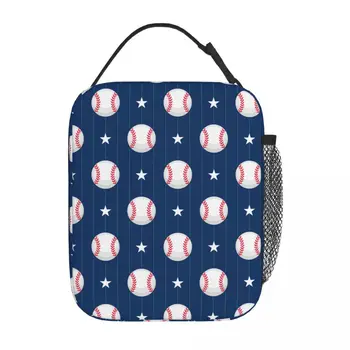 Бейсбольный мяч Звезда Игрок Спортивная одежда Продукт Изолированная сумка для обеда для школы Офис Коробка для еды Портативный термоохладитель Ланч-бокс