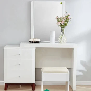 белый комод спальня зеркало современный угловой роскошный туалетный столик для хранения макияж скандинавский токадор мюбле домашняя мебель LJ50DT